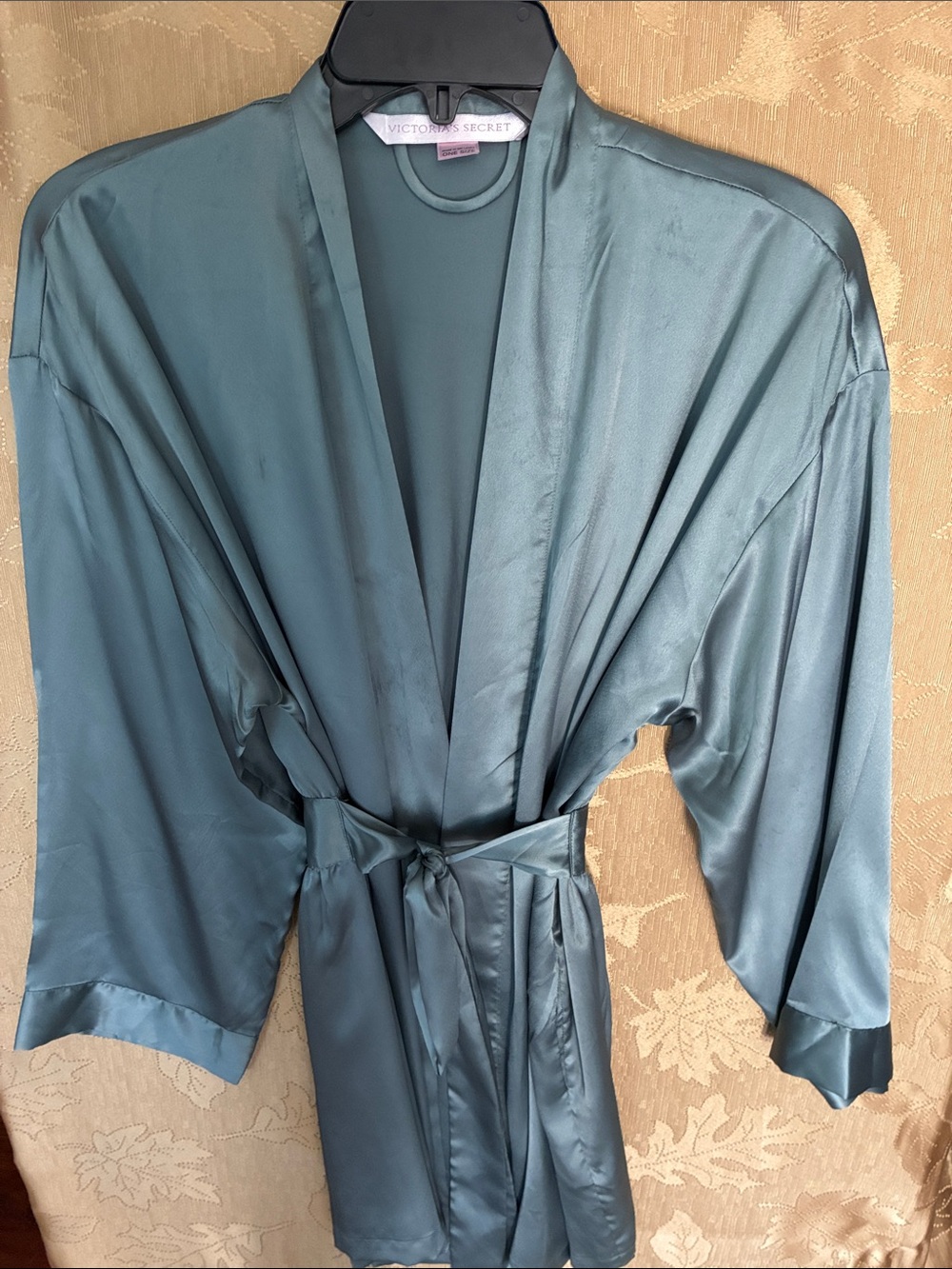 Victoria's Secret Satin Kimono Robe - Teal Green